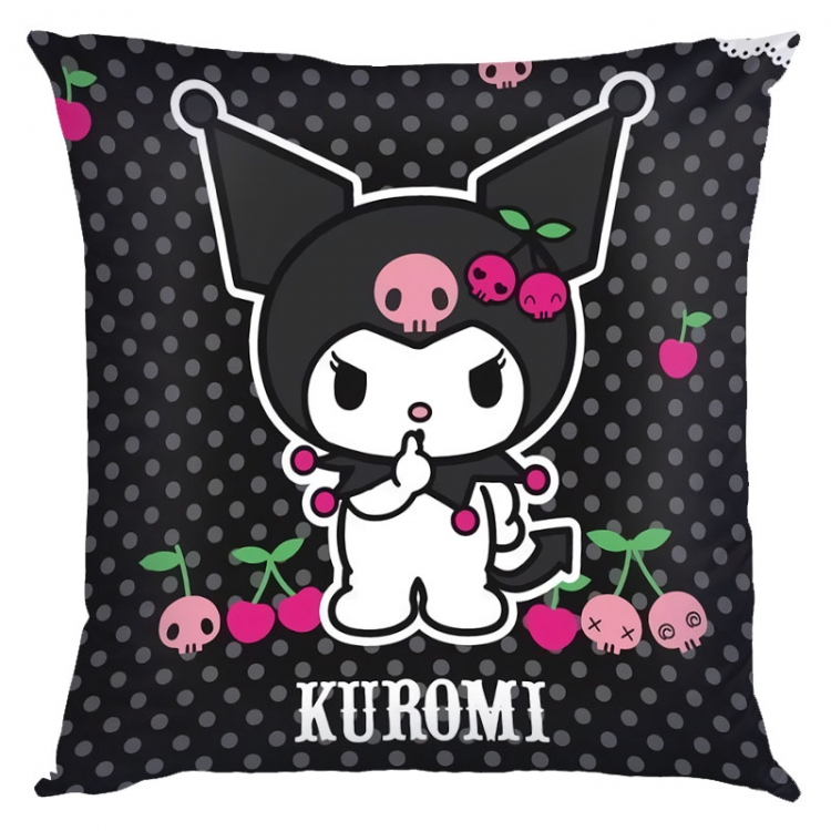 Kuromi Cartoon  square full-color pillow cushion 45X45CM NO FILLING  Z3-49