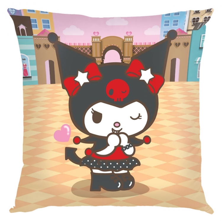 Kuromi Cartoon  square full-color pillow cushion 45X45CM NO FILLING Z3-33