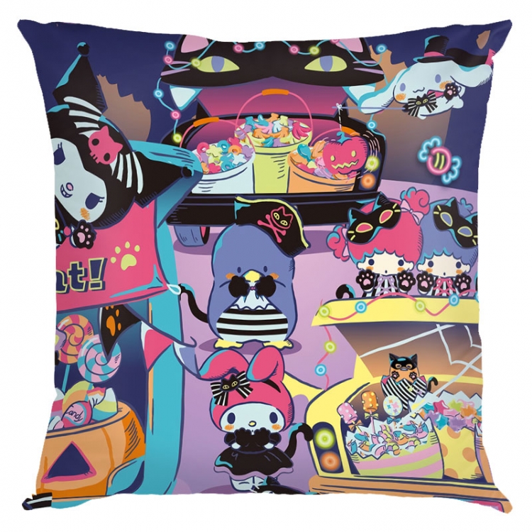 Kuromi Cartoon  square full-color pillow cushion 45X45CM NO FILLING Z3-44