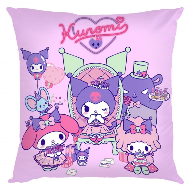 Kuromi Cartoon  square full-color pillow cushion 45X45CM NO FILLING Z3-64