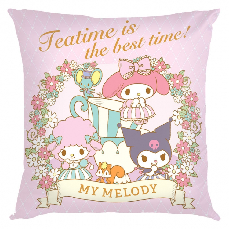 Kuromi Cartoon  square full-color pillow cushion 45X45CM NO FILLING  Z3-37