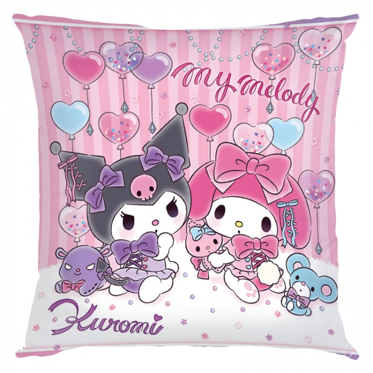 Kuromi Cartoon  square full-color pillow cushion 45X45CM NO FILLING Z3-62