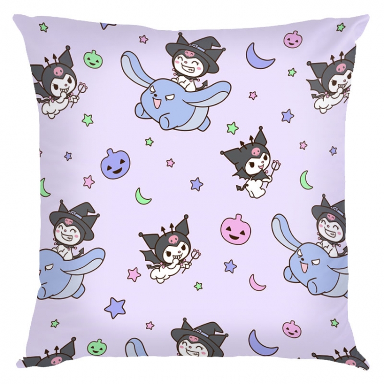Kuromi Cartoon  square full-color pillow cushion 45X45CM NO FILLING  Z3-56