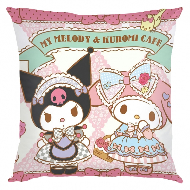 Kuromi Cartoon  square full-color pillow cushion 45X45CM NO FILLING Z3-63