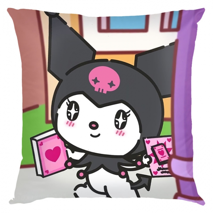 Kuromi Cartoon  square full-color pillow cushion 45X45CM NO FILLING Z3-35