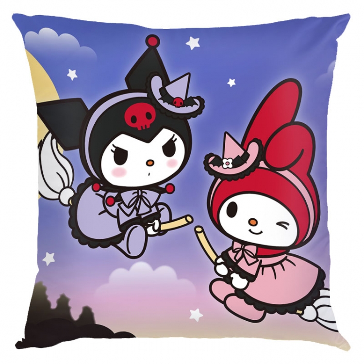 Kuromi Cartoon  square full-color pillow cushion 45X45CM NO FILLING Z3-38