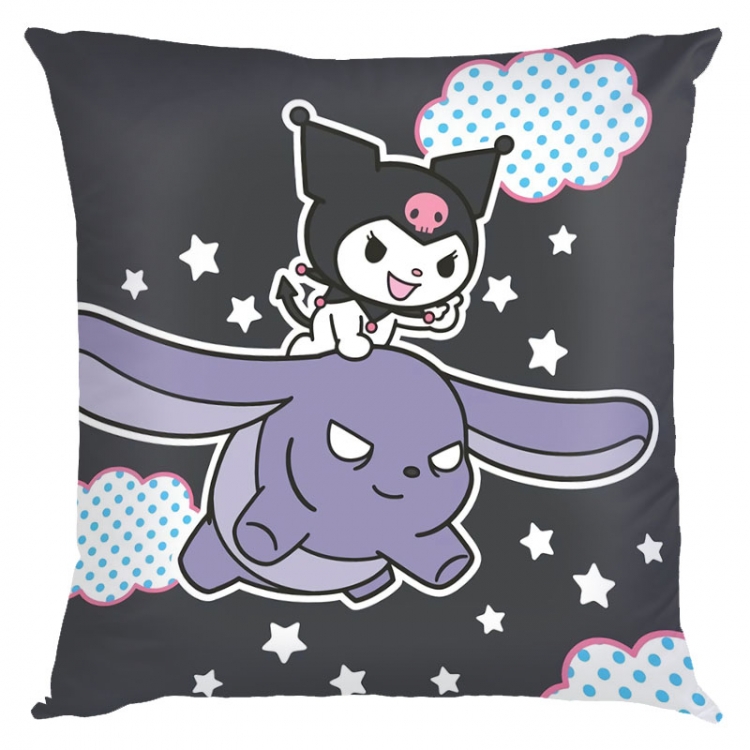 Kuromi Cartoon  square full-color pillow cushion 45X45CM NO FILLING    Z3-42