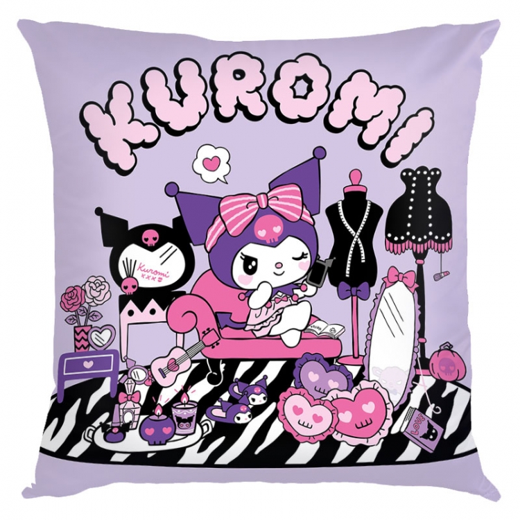 Kuromi Cartoon  square full-color pillow cushion 45X45CM NO FILLING Z3-36