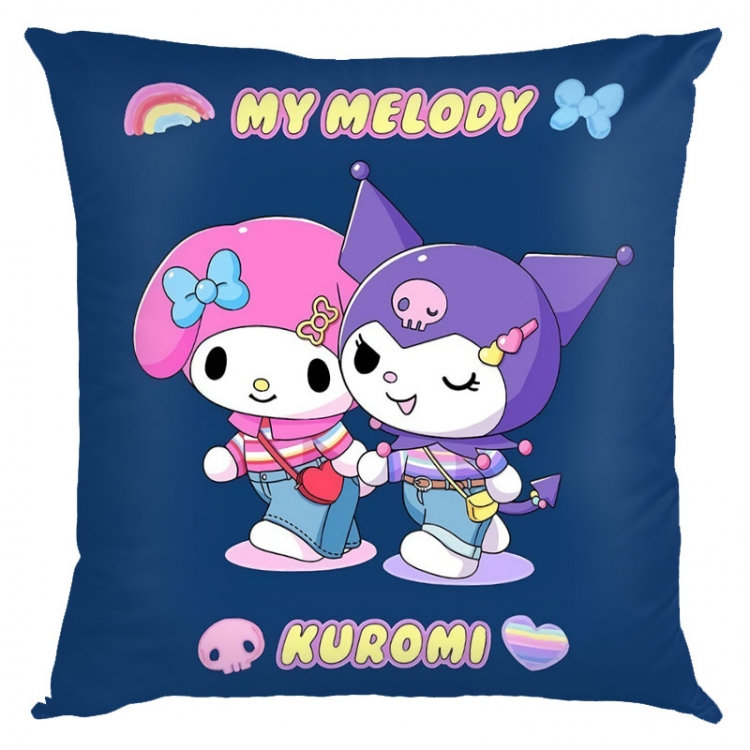 Kuromi Cartoon  square full-color pillow cushion 45X45CM NO FILLING Z3-52