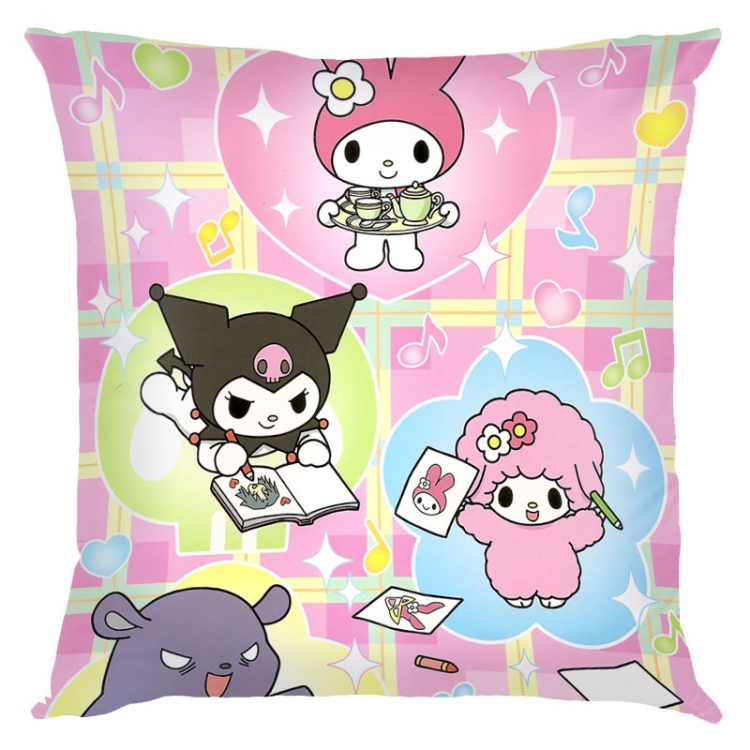 Kuromi Cartoon  square full-color pillow cushion 45X45CM NO FILLING Z3-41
