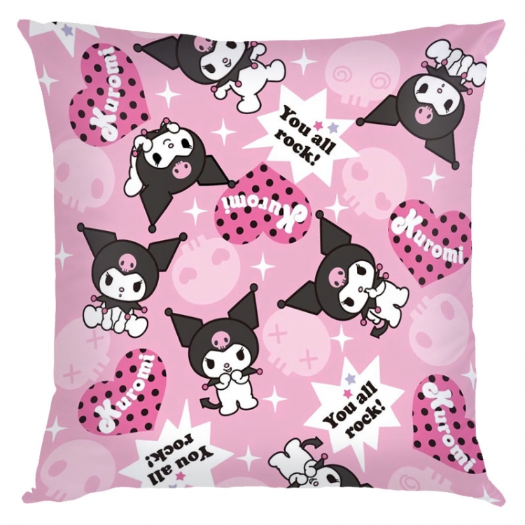 Kuromi Cartoon  square full-color pillow cushion 45X45CM NO FILLING  Z3-29