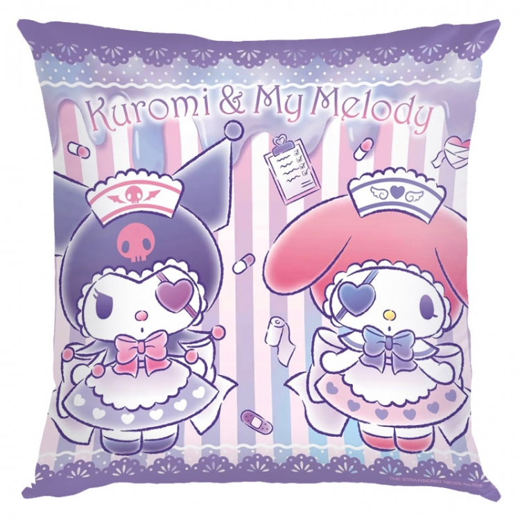Kuromi Cartoon  square full-color pillow cushion 45X45CM NO FILLING Z3-67