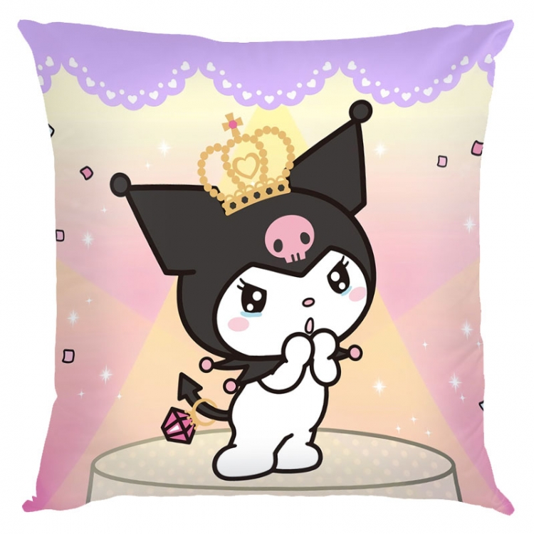 Kuromi Cartoon  square full-color pillow cushion 45X45CM NO FILLING Z3-68