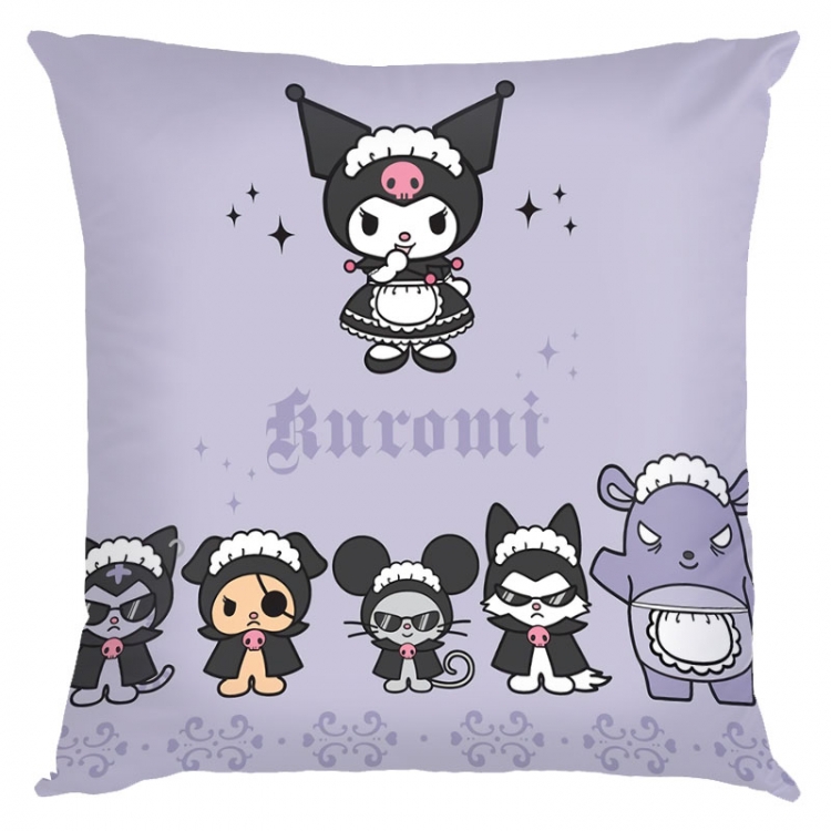 Kuromi Cartoon  square full-color pillow cushion 45X45CM NO FILLING Z3-43