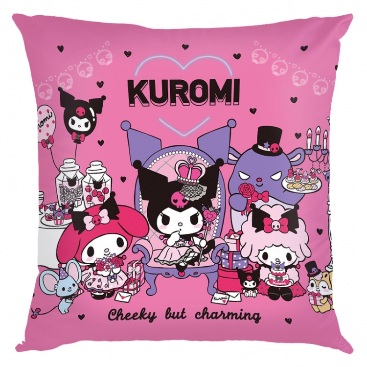 Kuromi Cartoon  square full-color pillow cushion 45X45CM NO FILLING  Z3-31