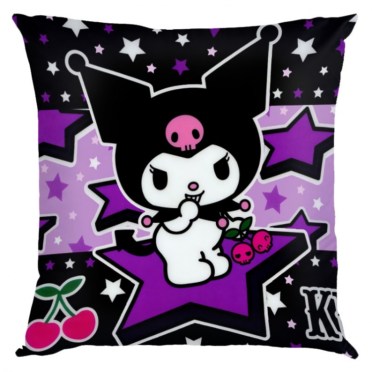 Kuromi Cartoon  square full-color pillow cushion 45X45CM NO FILLING  Z3-65