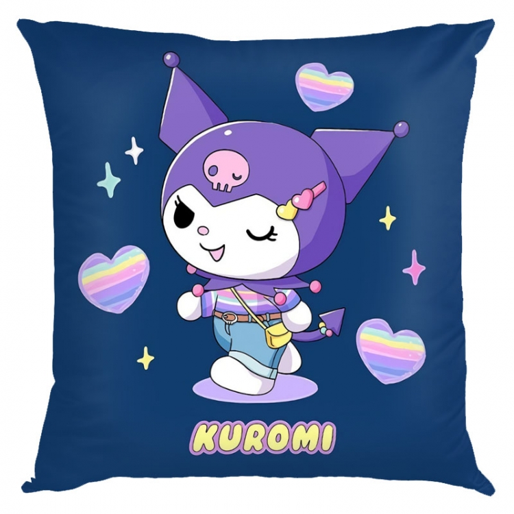 Kuromi Cartoon  square full-color pillow cushion 45X45CM NO FILLING Z3-54