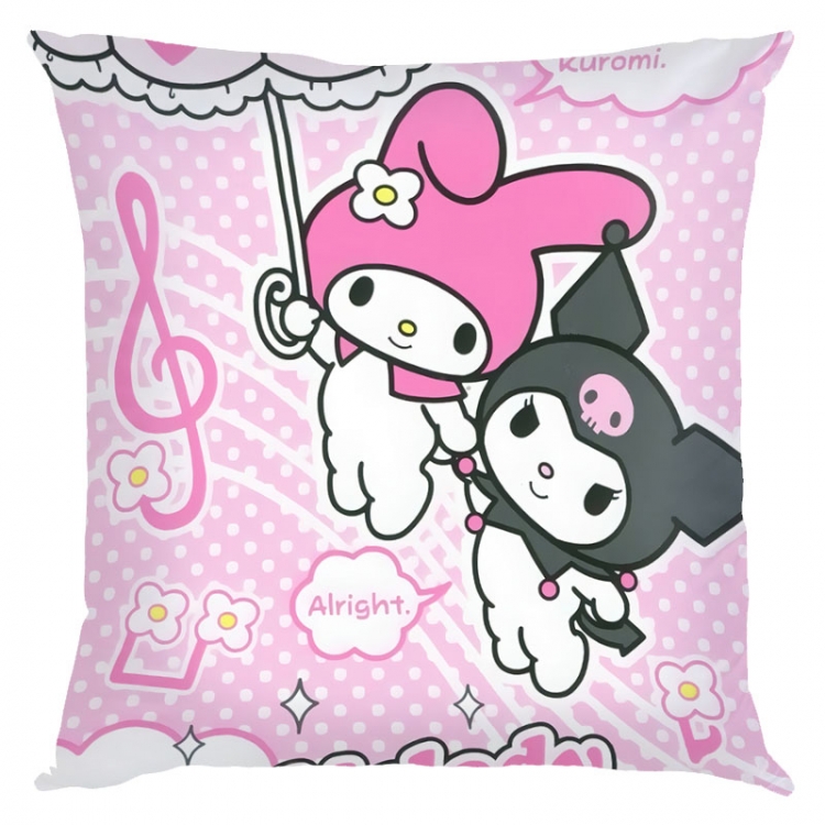 Kuromi Cartoon  square full-color pillow cushion 45X45CM NO FILLING Z3-50