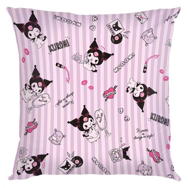 Kuromi Cartoon square full-color pillow cushion 45X45CM NO FILLING Z3-69