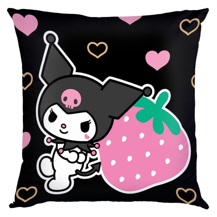 Kuromi Cartoon  square full-color pillow cushion 45X45CM NO FILLING  Z3-30