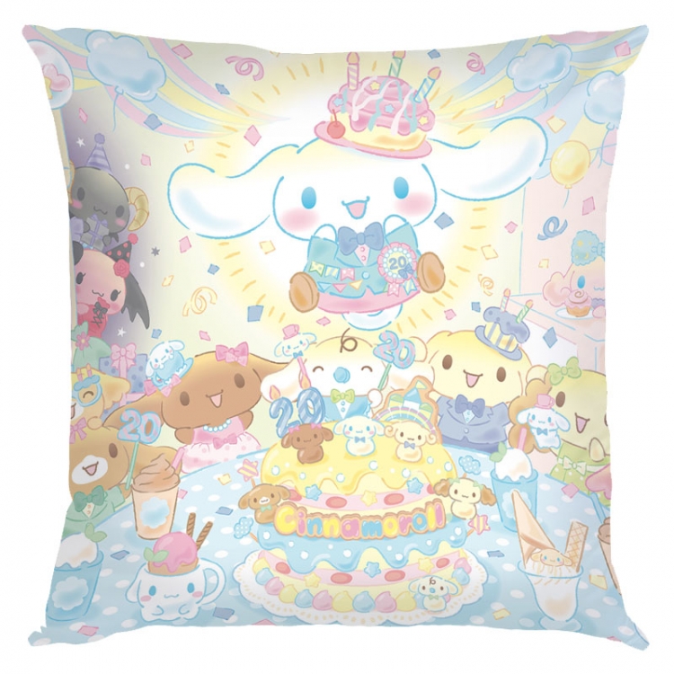 Cinnamoroll Cartoon square full-color pillow cushion 45X45CM NO FILLING Z3-4