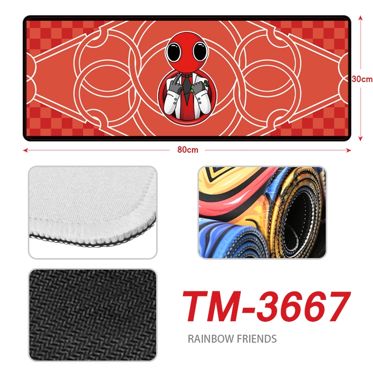 Rainbow friends Anime peripheral new lock edge mouse pad 30X80cm TM-3667