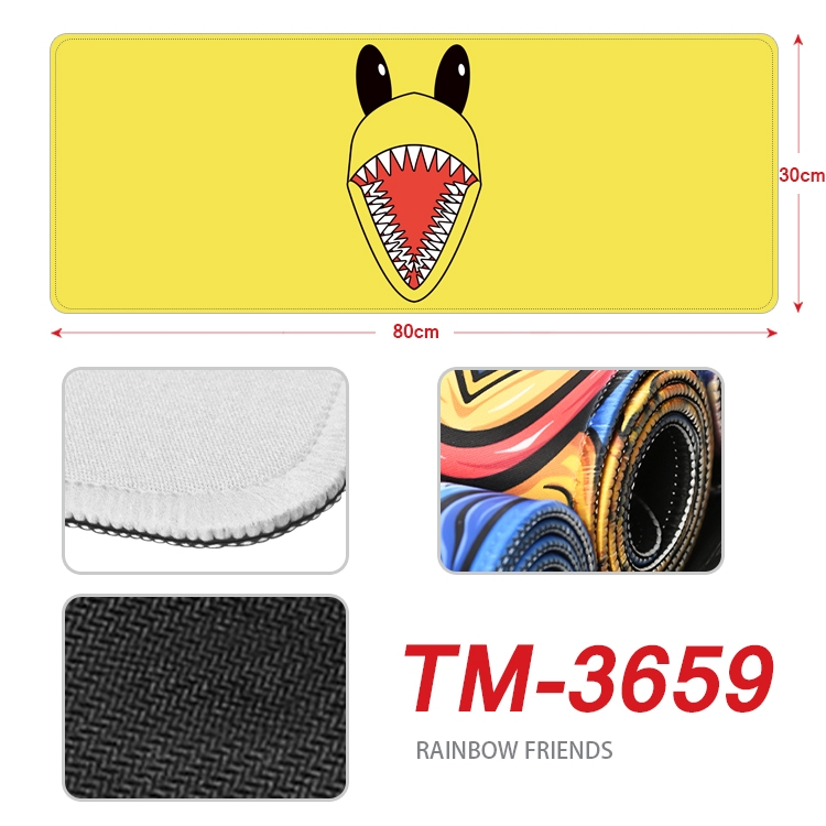 Rainbow friends Anime peripheral new lock edge mouse pad 30X80cm TM-3659