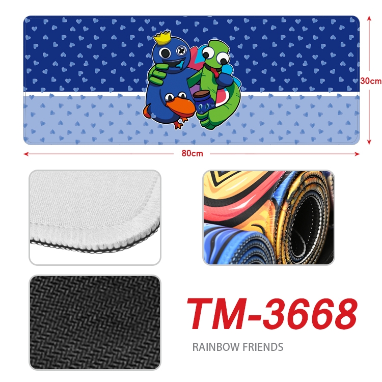 Rainbow friends Anime peripheral new lock edge mouse pad 30X80cm TM-3668