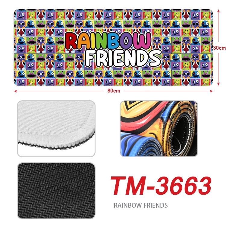 Rainbow friends Anime peripheral new lock edge mouse pad 30X80cm TM-3663