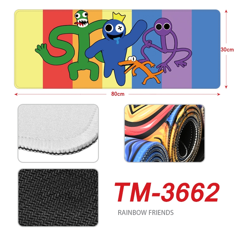 Rainbow friends Anime peripheral new lock edge mouse pad 30X80cm TM-3662