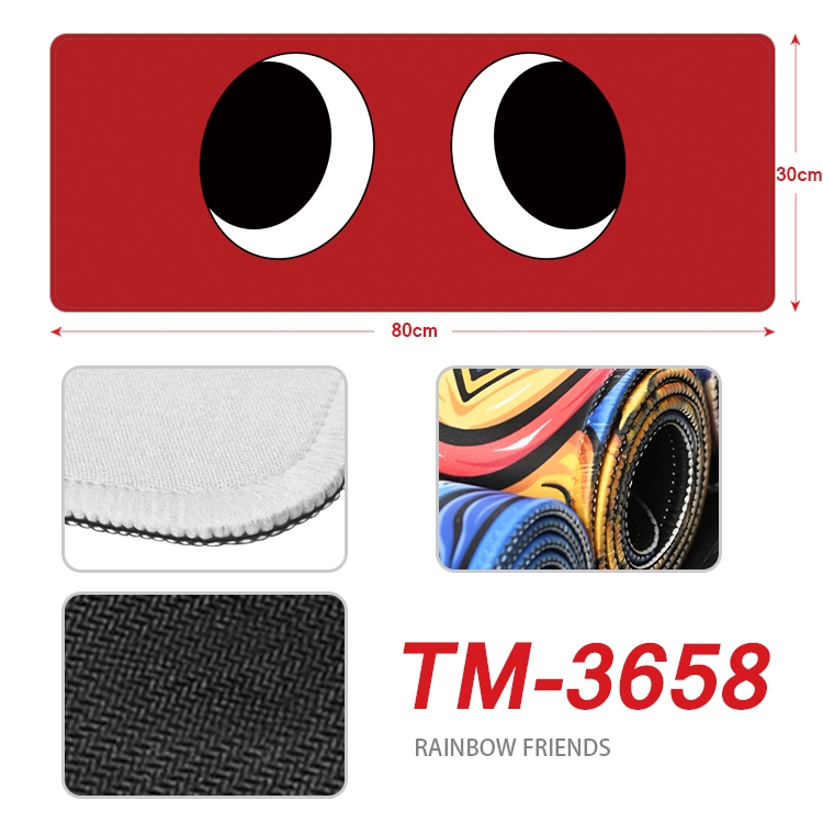 Rainbow friends Anime peripheral new lock edge mouse pad 30X80cm TM-3658