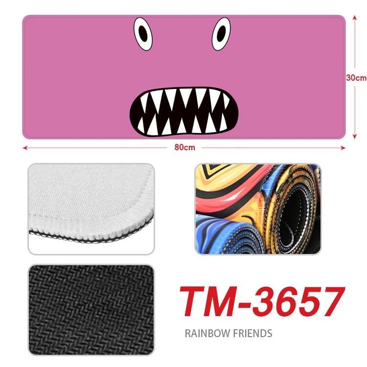 Rainbow friends Anime peripheral new lock edge mouse pad 30X80cm TM-3657