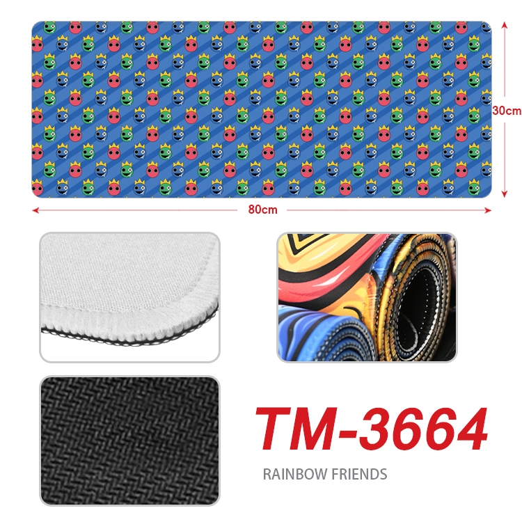 Rainbow friends Anime peripheral new lock edge mouse pad 30X80cm  TM-3664