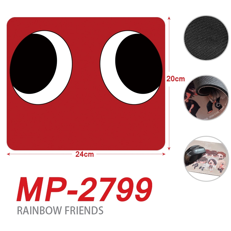 Rainbow friends Anime Full Color Printing Mouse Pad Unlocked 20X24cm price for 5 pcs MP-2799