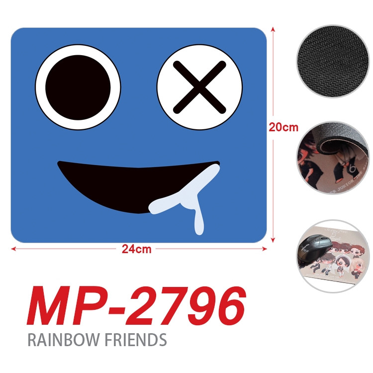 Rainbow friends Anime Full Color Printing Mouse Pad Unlocked 20X24cm price for 5 pcs MP-2796