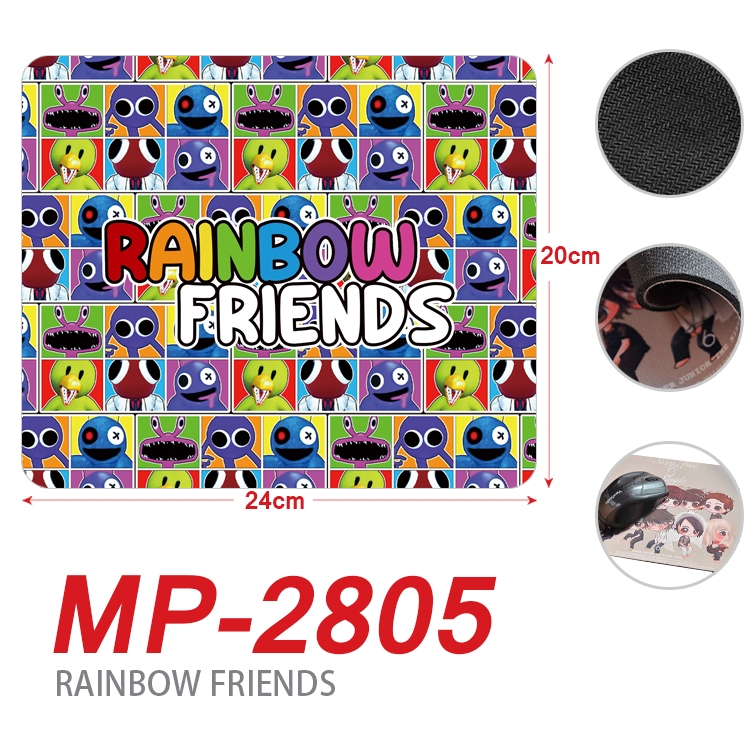 Rainbow friends Anime Full Color Printing Mouse Pad Unlocked 20X24cm price for 5 pcs  MP-2805