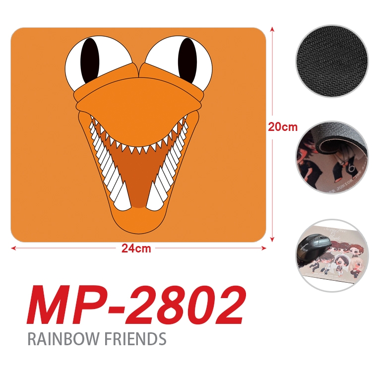 Rainbow friends Anime Full Color Printing Mouse Pad Unlocked 20X24cm price for 5 pcs MP-2802
