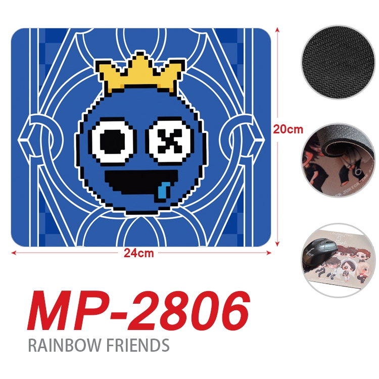 Rainbow friends Anime Full Color Printing Mouse Pad Unlocked 20X24cm price for 5 pcs MP-2806