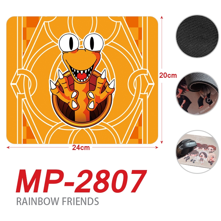 Rainbow friends Anime Full Color Printing Mouse Pad Unlocked 20X24cm price for 5 pcs  MP-2807
