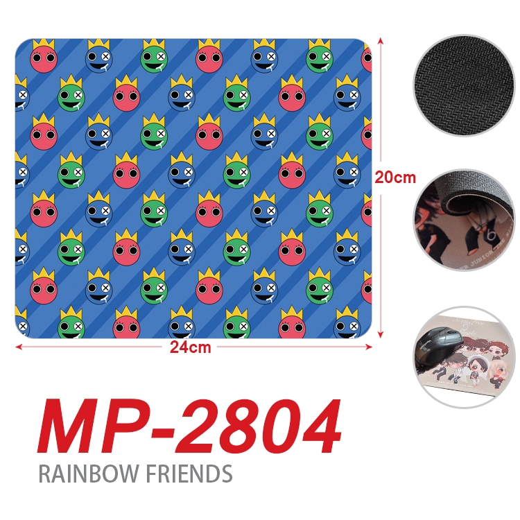 Rainbow friends Anime Full Color Printing Mouse Pad Unlocked 20X24cm price for 5 pcs MP-2804