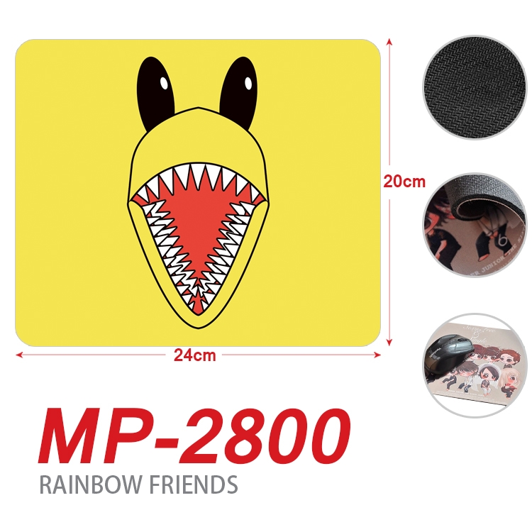Rainbow friends Anime Full Color Printing Mouse Pad Unlocked 20X24cm price for 5 pcs MP-2800