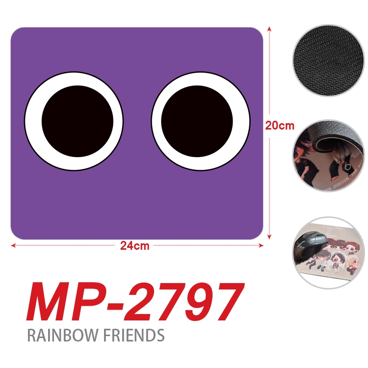 Rainbow friends Anime Full Color Printing Mouse Pad Unlocked 20X24cm price for 5 pcs MP-2797