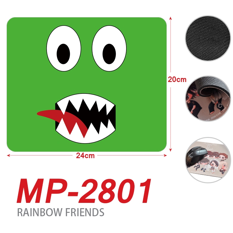 Rainbow friends Anime Full Color Printing Mouse Pad Unlocked 20X24cm price for 5 pcs MP-2801