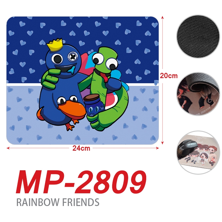 Rainbow friends Anime Full Color Printing Mouse Pad Unlocked 20X24cm price for 5 pcs MP-2809
