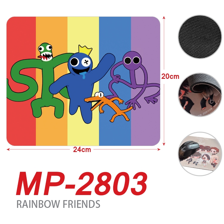 Rainbow friends Anime Full Color Printing Mouse Pad Unlocked 20X24cm price for 5 pcs MP-2803