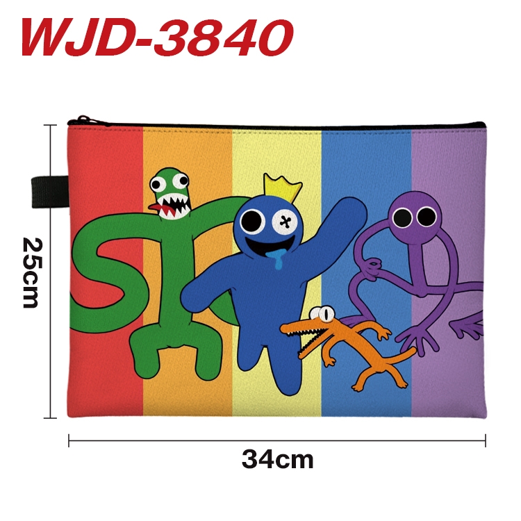 Rainbow friends Anime Full Color A4 Document Bag 34x25cm  WJD-3840