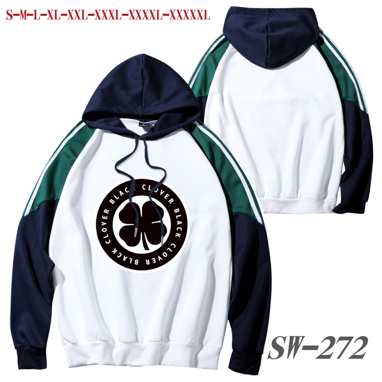 black clover Anime color contrast sweater pullover Hoodie from S to 5XL SW-272