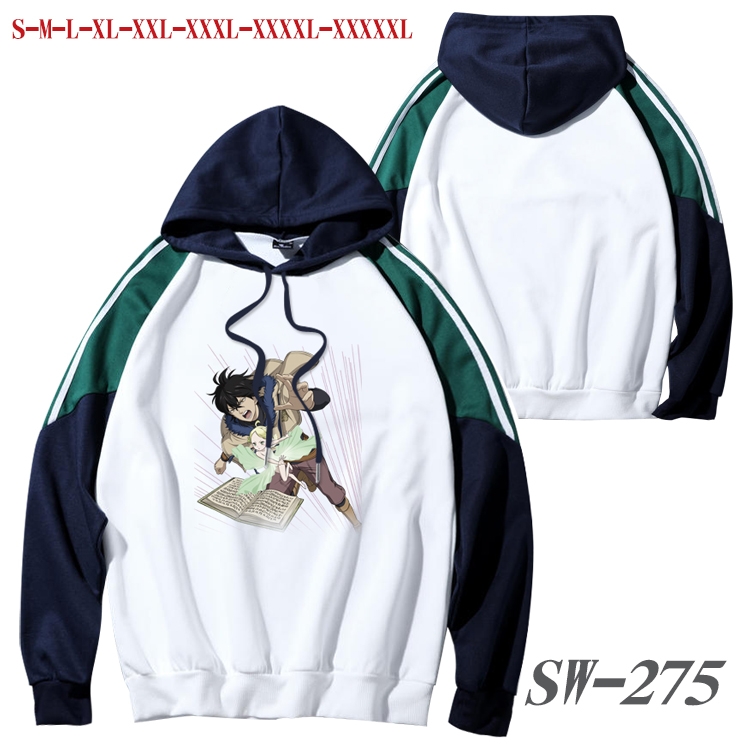 black clover Anime color contrast sweater pullover Hoodie from S to 5XL SW-275