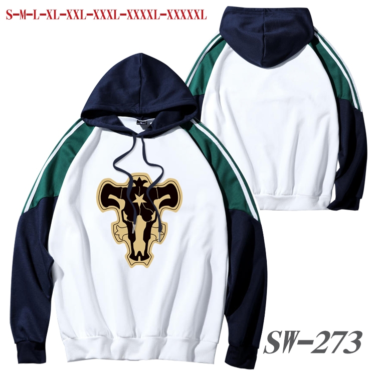 black clover Anime color contrast sweater pullover Hoodie from S to 5XL SW-273