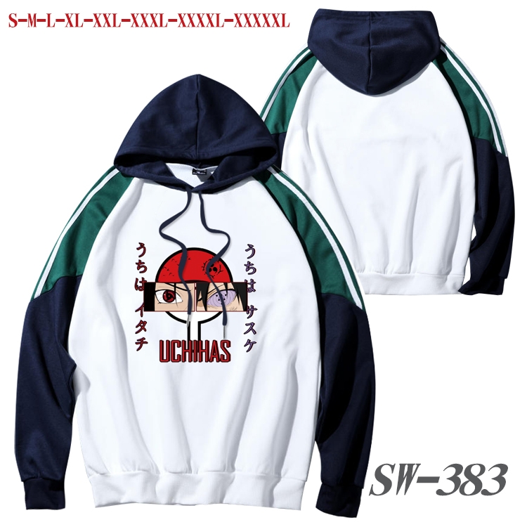 Naruto Anime color contrast sweater pullover Hoodie from S to 5XL SW-383